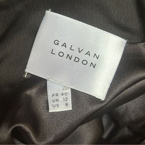 Galvan London Black Sequin Long Sleeve Top Size 8 - Picture 4 of 9